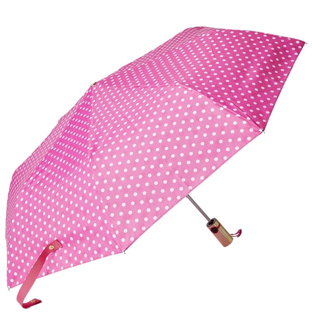 Isaac Mizrahi Umbrella Pink Polka Dot Umbrella